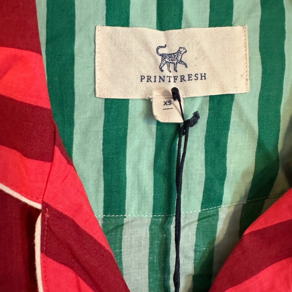NWT Printfresh Holiday Stripe Pajamas, XS - Picture 4 of 5